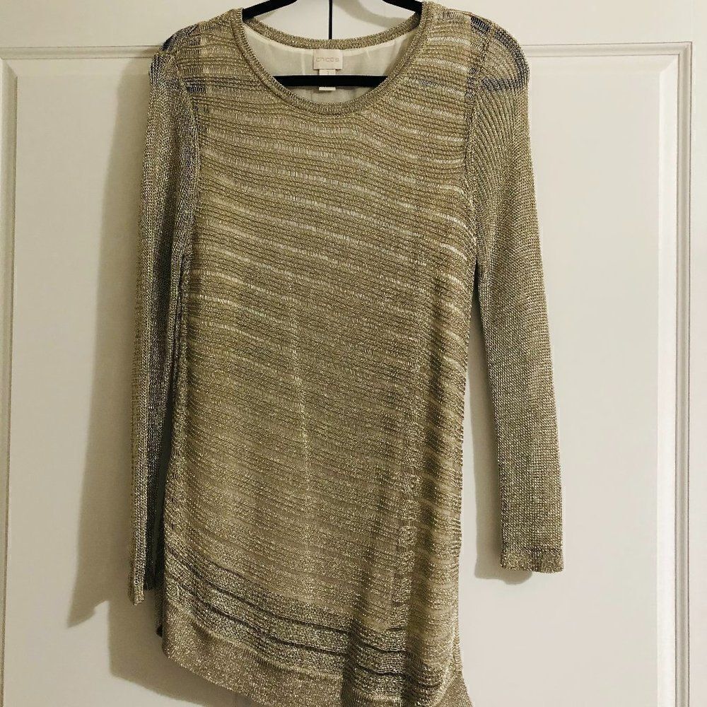 NWOT: Chico's Shine Detail Amelie Pullover Top‎